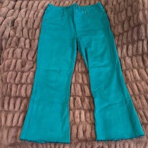 Bright Turquoise Flare Pants